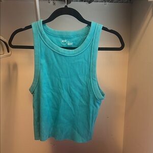 Aerie Teal Ribbed Tank Top